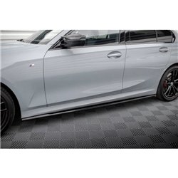 Maxton - Rajouts Des Bas De Caisse BMW 3 M340i / M-Pack G20 / G21 Facelift Noir Brillant
