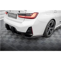 Maxton - Lames De Pare-Chocs Arrière Latérales BMW M-Pack G20 / G21 Facelift Noir Brillant