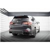 Maxton - Arriere Lame (avec une barre verticale) BMW X3 M-Pack G01 Facelift Noir Brillant