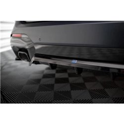 Maxton - Arriere Lame (avec une barre verticale) BMW X3 M-Pack G01 Facelift Noir Brillant