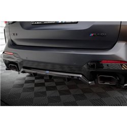 Maxton - Arriere Lame (avec une barre verticale) BMW X3 M-Pack G01 Facelift Noir Brillant