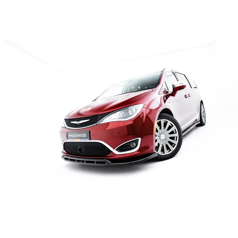 Maxton - Lame Du Pare-Chocs Avant Chrysler Pacifica Mk2 Noir Brillant