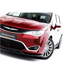 Maxton - Lame Du Pare-Chocs Avant Chrysler Pacifica Mk2 Noir Brillant