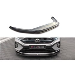Maxton - Lame Du Pare-Chocs Avant Volkswagen Taigo R-Line Mk1 Noir Brillant