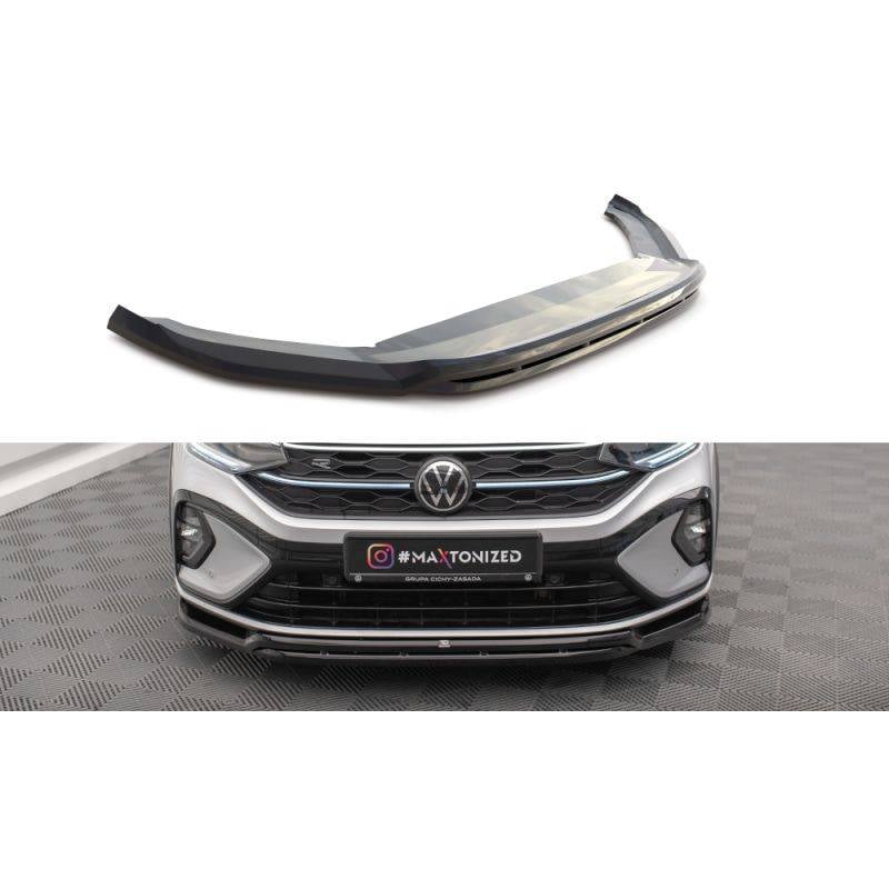 Maxton - Lame Du Pare-Chocs Avant Volkswagen Taigo R-Line Mk1 Noir Brillant