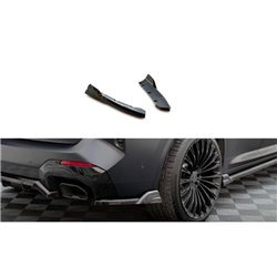 Maxton - Lames De Pare-Chocs Arrière Latérales BMW X3 M-Pack G01 Facelift Noir Brillant