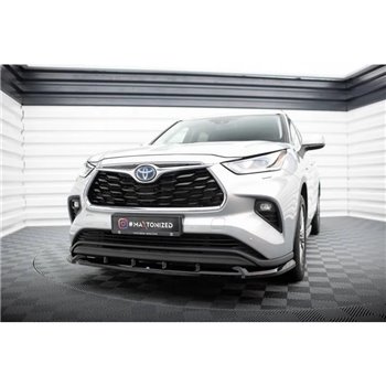 Maxton - Lame Du Pare-Chocs Avant V.1 Toyota Highlander Mk4 Noir Brillant