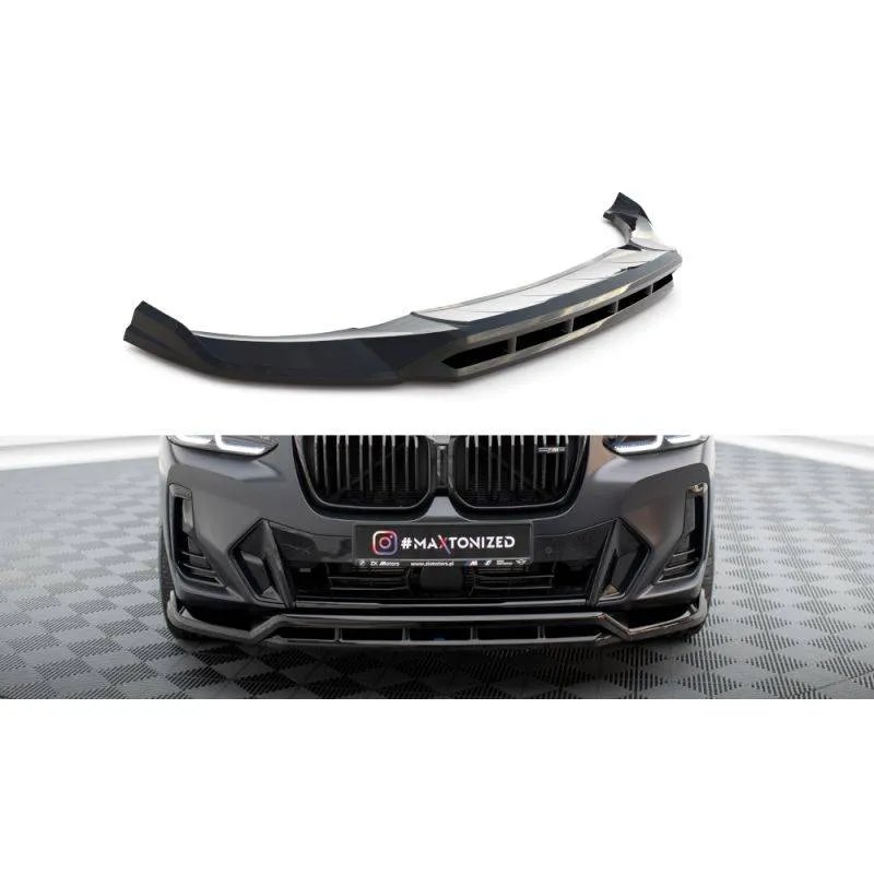 Maxton - Lame Du Pare-Chocs Avant BMW X3 M-Pack G01 Facelift / iX3 M-Pack G08 Facelift Noir Brillant