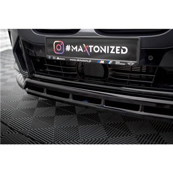 Maxton - Lame Du Pare-Chocs Avant BMW X3 M-Pack G01 Facelift / iX3 M-Pack G08 Facelift Noir Brillant