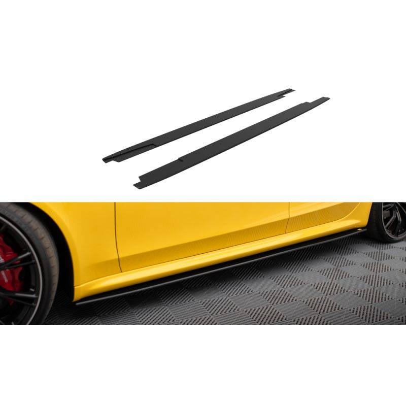 Maxton - Street Pro Rajouts Des Bas De Caisse Audi RS4 B8 Noir-Rouge