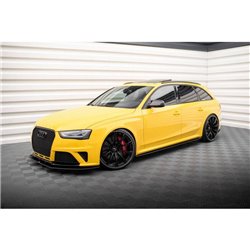 Maxton - Street Pro Rajouts Des Bas De Caisse Audi RS4 B8 Noir-Rouge