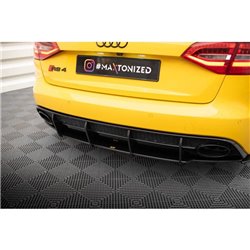 Maxton - Street Pro Central Diffuseur Arriere Audi RS4 B8 Noir-Rouge