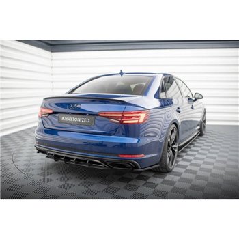 Maxton - Street Pro Central Diffuseur Arriere Audi A4 Competition B9 Noir-Rouge