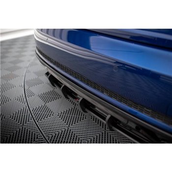 Maxton - Street Pro Central Diffuseur Arriere Audi A4 Competition B9 Noir-Rouge