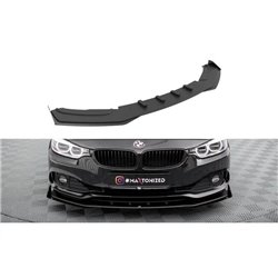 Maxton - Street Pro Lame Du Pare-Chocs Avant BMW 4 Gran Coupe F36 Noir + Rabats Brillant