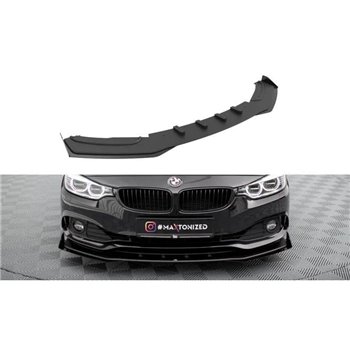 Maxton - Street Pro Lame Du Pare-Chocs Avant BMW 4 Gran Coupe F36 Noir-Rouge + Rabats Brillant