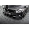 Maxton - Street Pro Lame Du Pare-Chocs Avant BMW 4 Gran Coupe F36 Noir-Rouge + Rabats Brillant