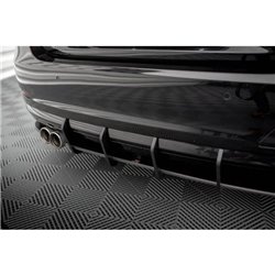 Maxton - Street Pro Lame Du Pare Chocs Arriere BMW 4 Gran Coupe F36 Noir-Rouge + Rabats Brillant