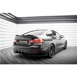 Maxton - Street Pro Lame Du Pare Chocs Arriere BMW 4 Gran Coupe F36 Noir-Rouge + Rabats Brillant