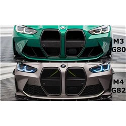 Maxton - Fibre de Carbone Avant Grill BMW M4 G82 / M3 G80 - version with radar With ACC Sensor
