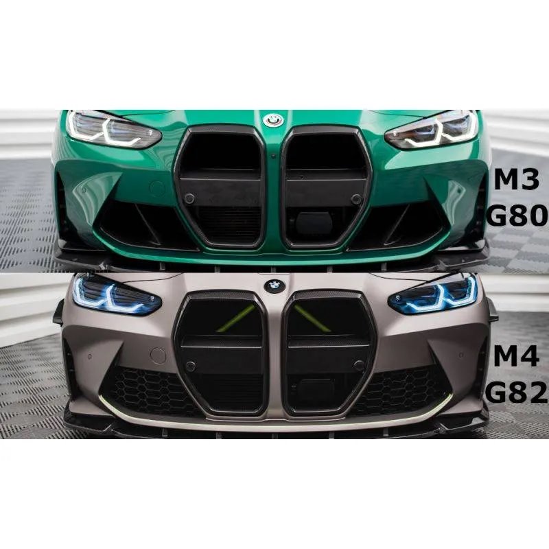 Maxton - Fibre de Carbone Avant Grill BMW M4 G82 / M3 G80 - version with radar With ACC Sensor