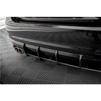 Maxton - Street Pro Lame Du Pare Chocs Arriere BMW 4 Gran Coupe F36 Rouge + Rabats Brillant