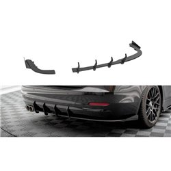 Maxton - Street Pro Lame Du Pare Chocs Arriere BMW 4 Gran Coupe F36 Noir + Rabats Brillant