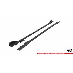 Maxton - Street Pro Rajouts Des Bas De Caisse BMW 4 Gran Coupe F36 Noir-Rouge + Rabats Brillant