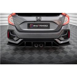 Maxton - Street Pro Lame Du Pare Chocs Arriere V.1 Honda Civic Sport Mk 10 Facelift Noir