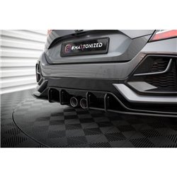 Maxton - Street Pro Lame Du Pare Chocs Arriere V.1 Honda Civic Sport Mk 10 Facelift Noir