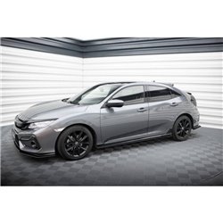 Maxton - Street Pro Rajouts Des Bas De Caisse Honda Civic Sport Mk 10 Noir-Rouge