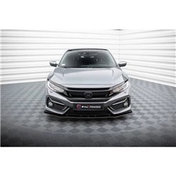 Maxton - Street Pro Lame Du Pare-Chocs Avant Honda Civic Sport Mk 10 Noir-Rouge