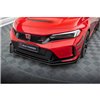 Maxton - Street Pro Lame Du Pare-Chocs Avant Honda Civic Type-R Mk 11 Noir-Rouge + Rabats Brillant
