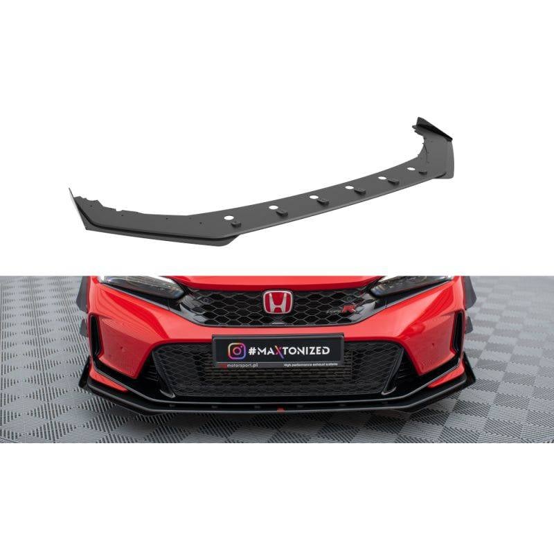 Maxton - Street Pro Lame Du Pare-Chocs Avant Honda Civic Type-R Mk 11 Noir + Rabats Brillant