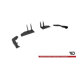 Maxton - Street Pro Lame Du Pare Chocs Arriere Honda Civic Type-R Mk 11 Noir-Rouge + Rabats Brillant