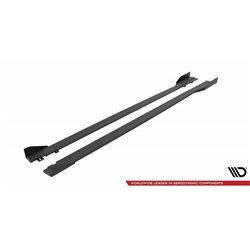 Maxton - Street Pro Rajouts Des Bas De Caisse Honda Civic Type-R Mk 11 Noir-Rouge + Rabats Brillant