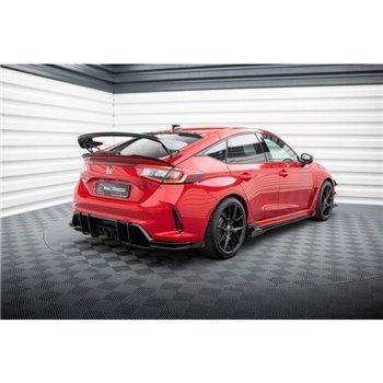 Maxton - Street Pro Lame Du Pare Chocs Arriere Honda Civic Type-R Mk 11 Rouge + Rabats Brillant