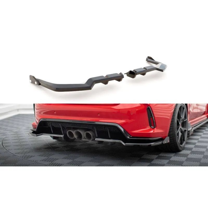 Maxton - Arriere Splitter (avec une barre verticale) V.1 Honda Civic Type-R Mk 11