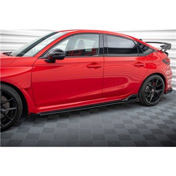 Maxton - Street Pro Rajouts Des Bas De Caisse Honda Civic Type-R Mk 11 Noir + Rabats Brillant 