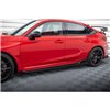 Maxton - Street Pro Rajouts Des Bas De Caisse Honda Civic Type-R Mk 11 Noir + Rabats Brillant 