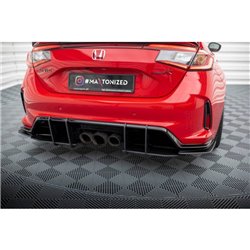 Maxton - Street Pro Lame Du Pare Chocs Arriere Honda Civic Type-R Mk 11 Noir-Rouge