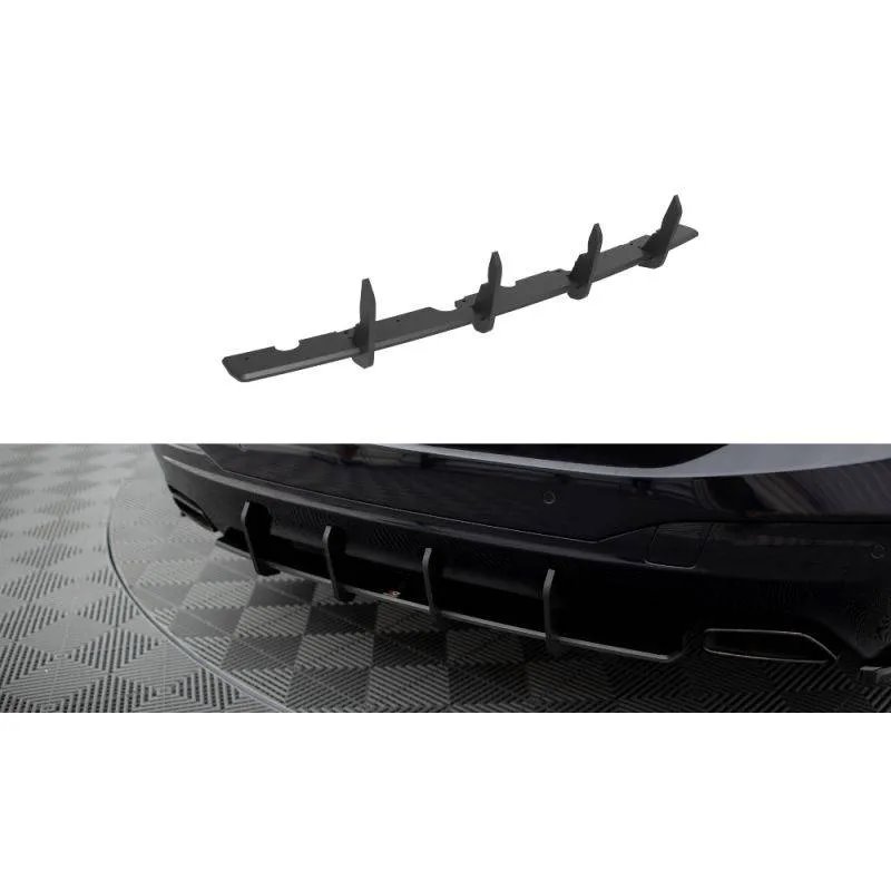 Maxton - Street Pro Central Diffuseur Arriere BMW 6 GT M-Pack G32 Noir-Rouge