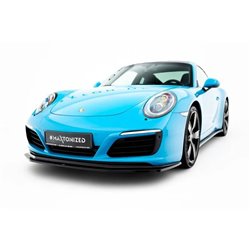 Maxton - Lame Du Pare-Chocs Avant V.2 Porsche 911 Carrera 991 Facelift Noir Brillant