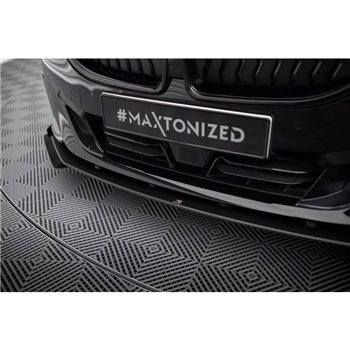 Maxton - Street Pro Lame Du Pare-Chocs Avant BMW 2 Coupe G42 Noir-Rouge + Rabats Brillant