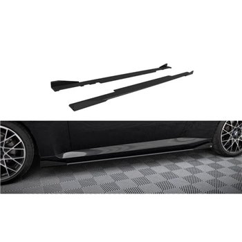 Maxton - Street Pro Rajouts Des Bas De Caisse BMW 2 Coupe G42 Noir-Rouge + Rabats Brillant