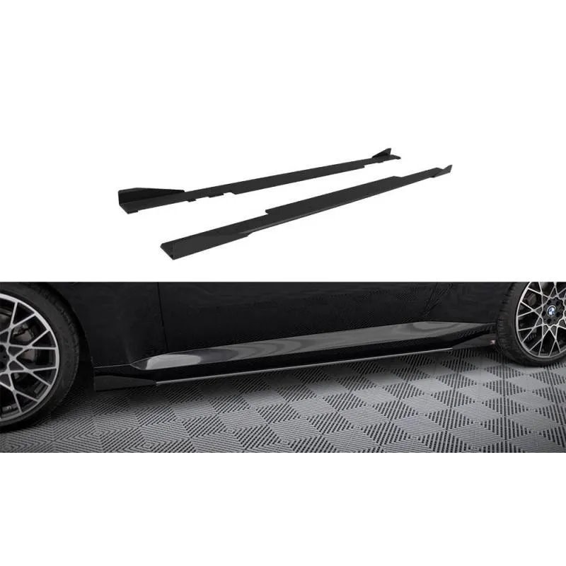 Maxton - Street Pro Rajouts Des Bas De Caisse BMW 2 Coupe G42 Noir-Rouge + Rabats Brillant