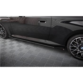 Maxton - Street Pro Rajouts Des Bas De Caisse BMW 2 Coupe G42 Noir-Rouge + Rabats Brillant