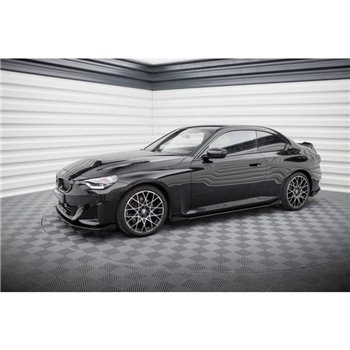 Maxton - Street Pro Rajouts Des Bas De Caisse BMW 2 Coupe G42 Noir-Rouge + Rabats Brillant