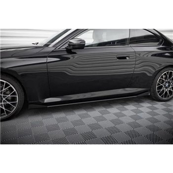 Maxton - Street Pro Rajouts Des Bas De Caisse BMW 2 Coupe G42 Noir-Rouge + Rabats Brillant