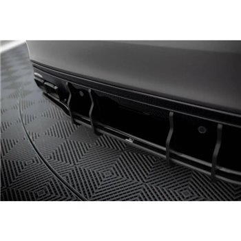 Maxton - Street Pro Central Diffuseur Arriere Mercedes-AMG C63 Sedan / Estate W205 Facelift Noir-Rouge